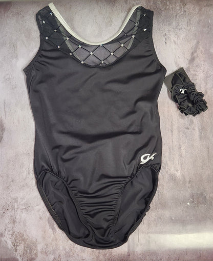 GK Black Sparkle Leotard: Adult Small