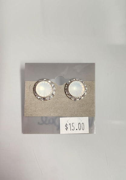 15mm Crystal Post Earrings