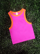 Load image into Gallery viewer, Bright Pink &amp; Orange Sleeveless Top
