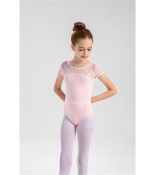 Lace Short Sleeve Leotard