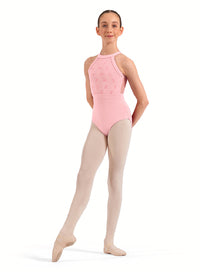 Flock Print Halter Leotard #40016