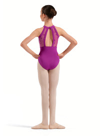 Flock Print Halter Leotard #40016