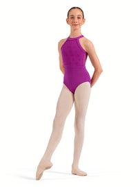Flock Print Halter Leotard #40016