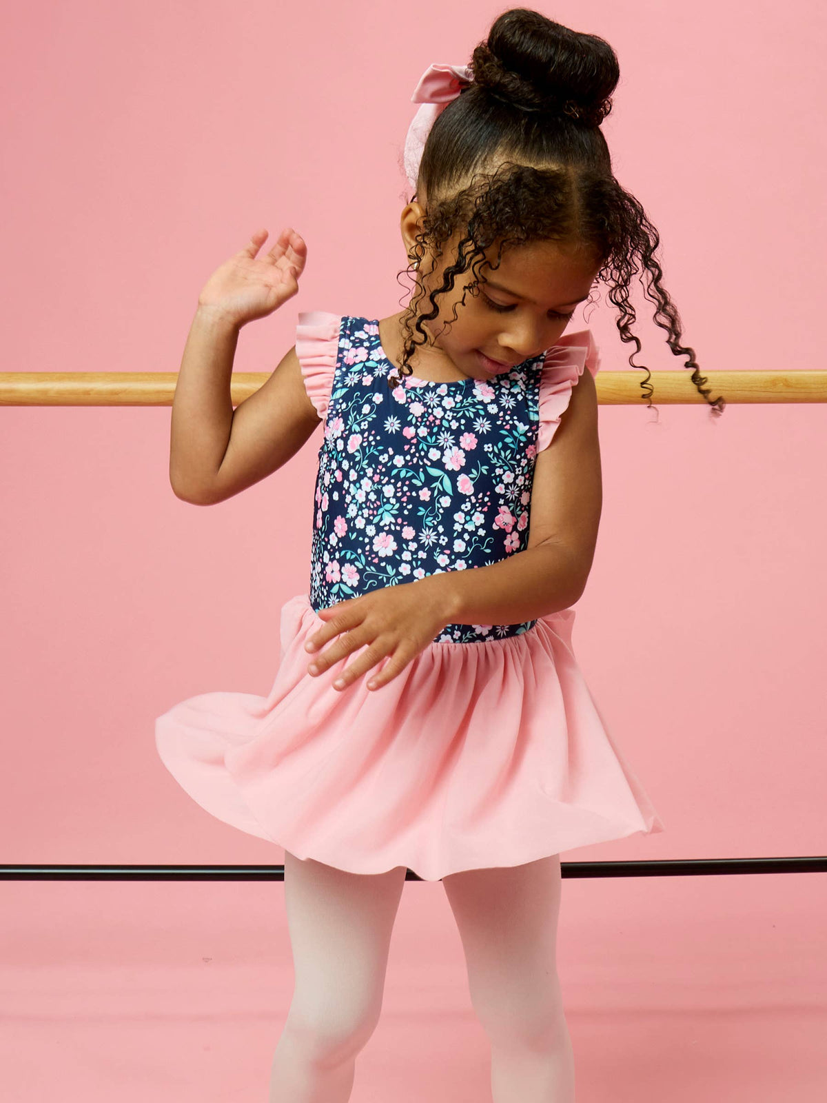 Girls Moonlit Meadow Flutter Sleeve Dance & Gymnastics Leotard