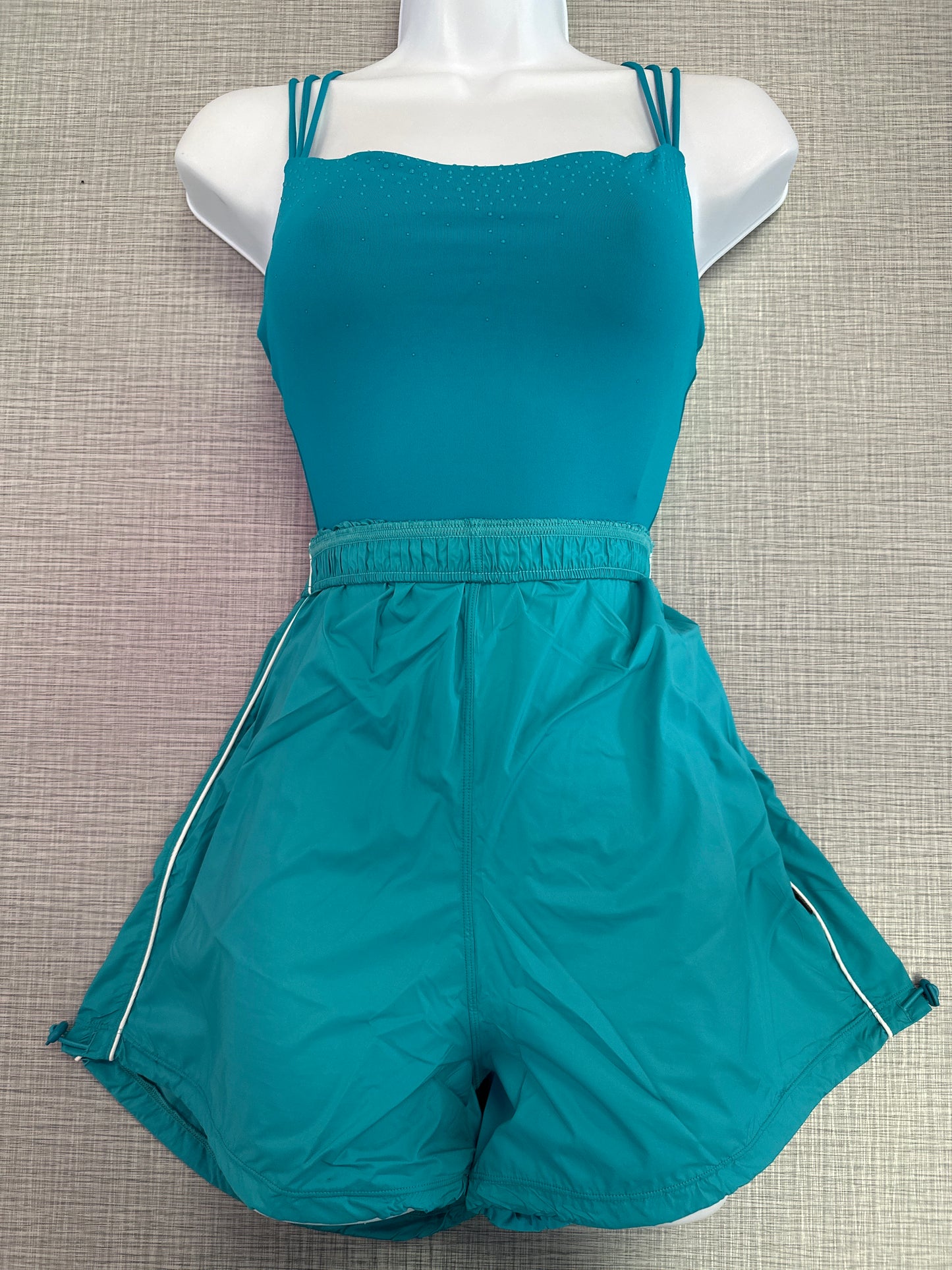 Celeste Cross Back Printed Leotard & Short Set