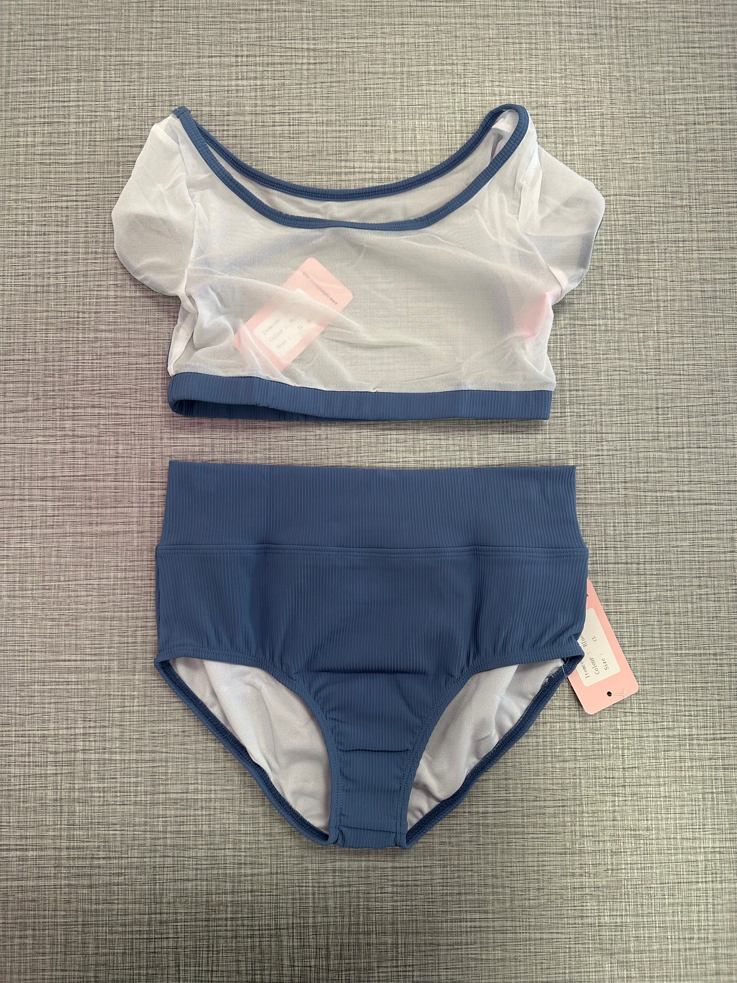 CY Mesh Top w/ Steel Blue Brief Set