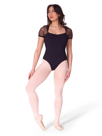 Soft Elegance Corset Short Sleeve Leotard #EL108