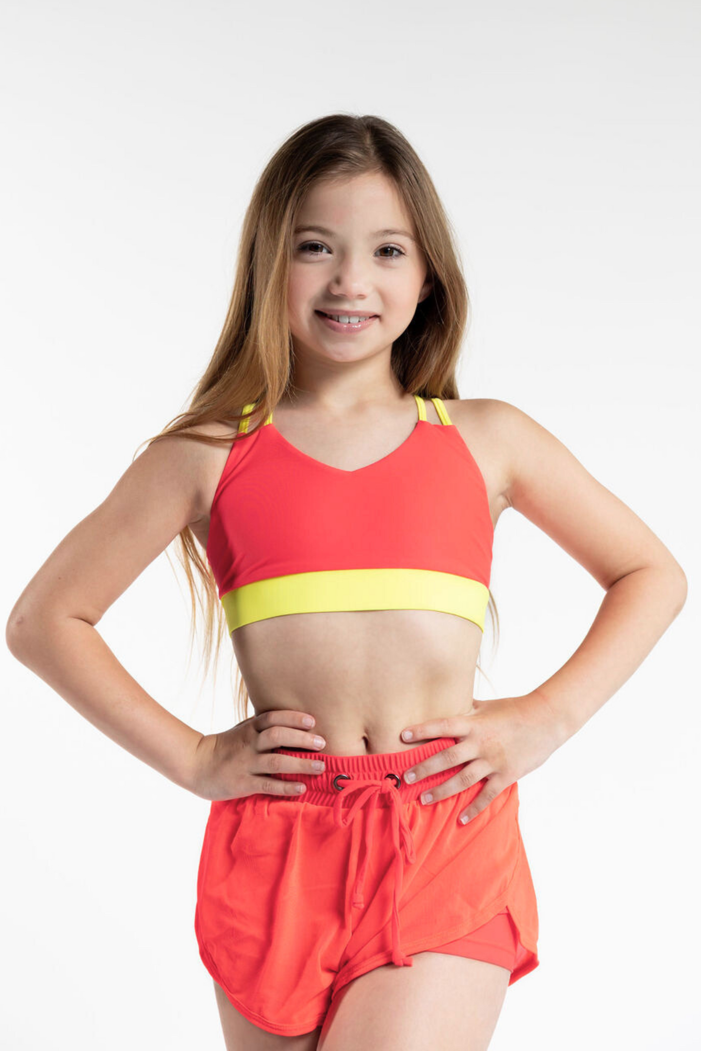 Color Block Criss Cross Top (Matching Fame Shorts Sold Separately)