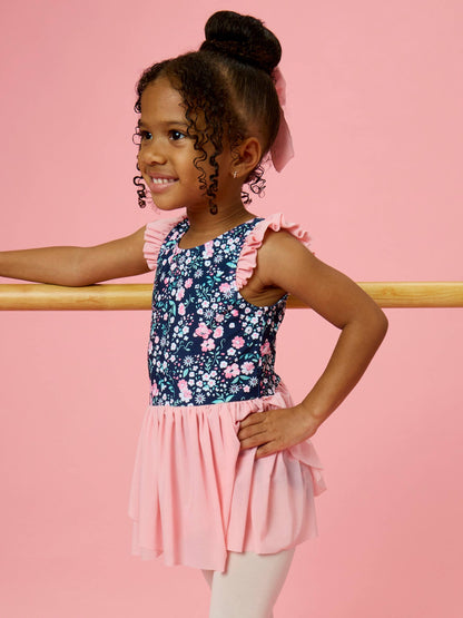 Girls Moonlit Meadow Flutter Sleeve Dance & Gymnastics Leotard