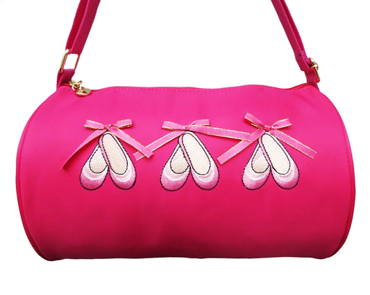 Hot Pink Tri Ballet Shoe Bag