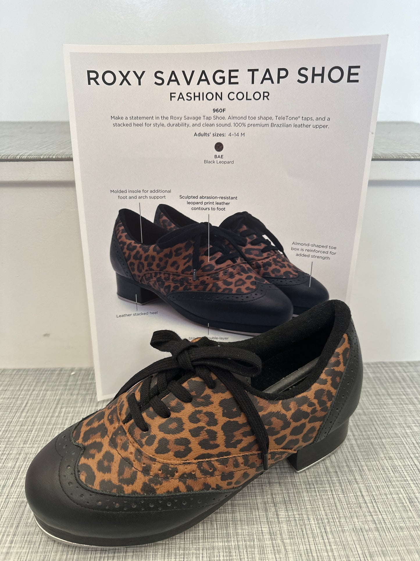 PRE ORDER: Limited Edition Leopard Savage Roxy Tap Shoes