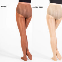 Load image into Gallery viewer, Body Wrappers Total Stretch Seamless Shimmer Footed Tights #A55-C55
