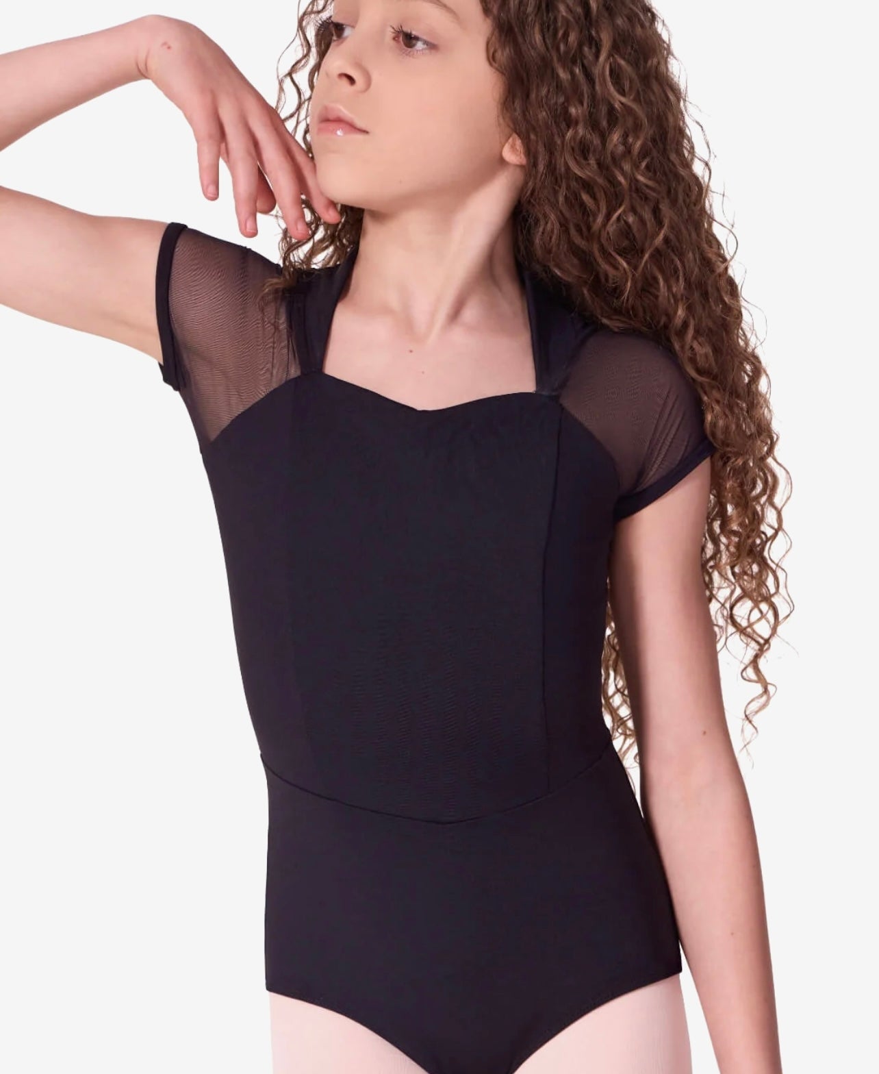 Soft Elegance Corset Short Sleeve Leotard #EL108