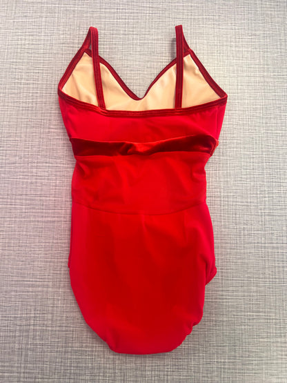 Ariel Red Velvet Leotard