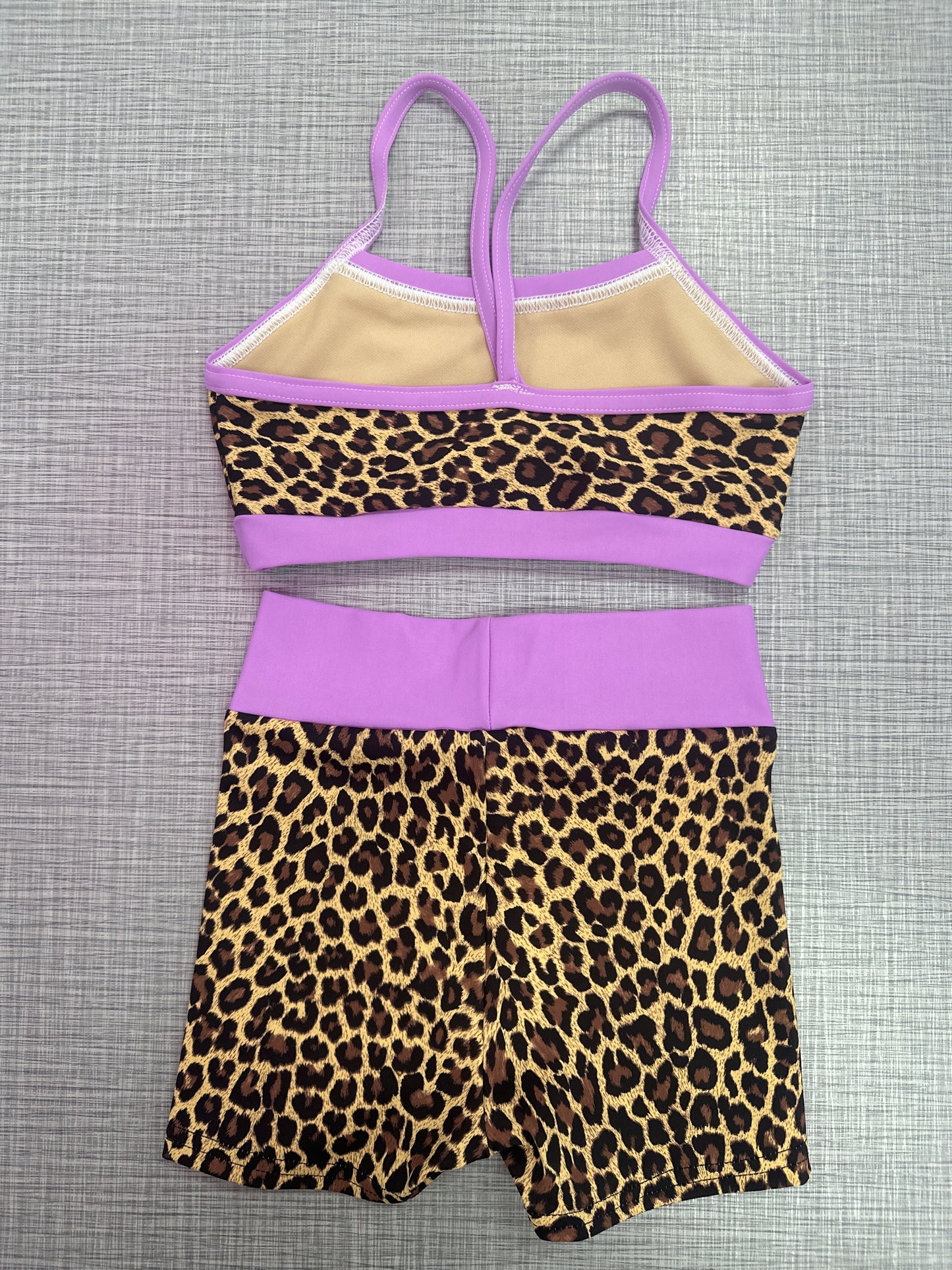 Lilac Cheetah Short Set