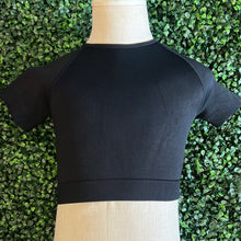 Load image into Gallery viewer, Activewear Black Crop Top
