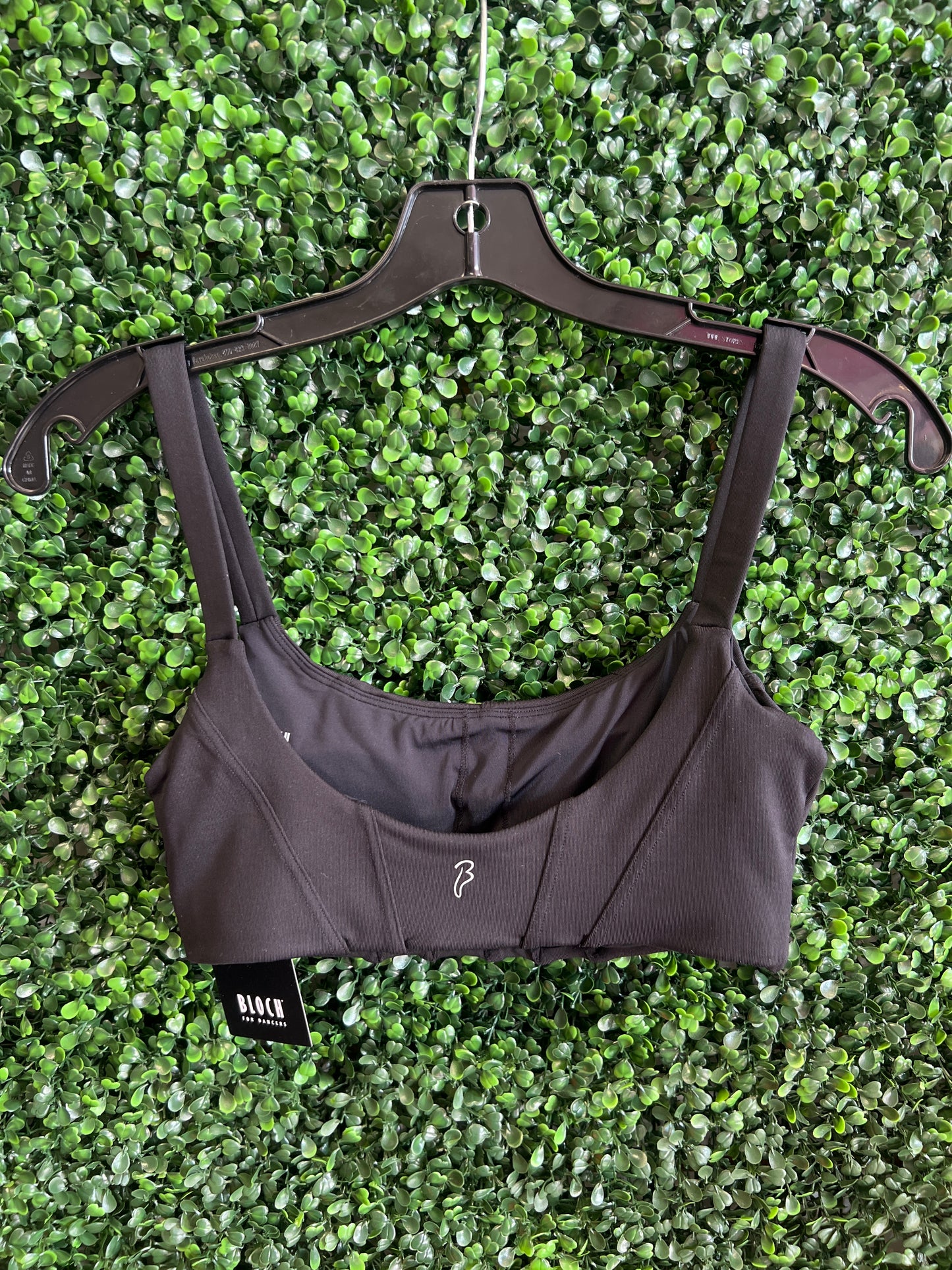 Black Wide Strap Crop Top