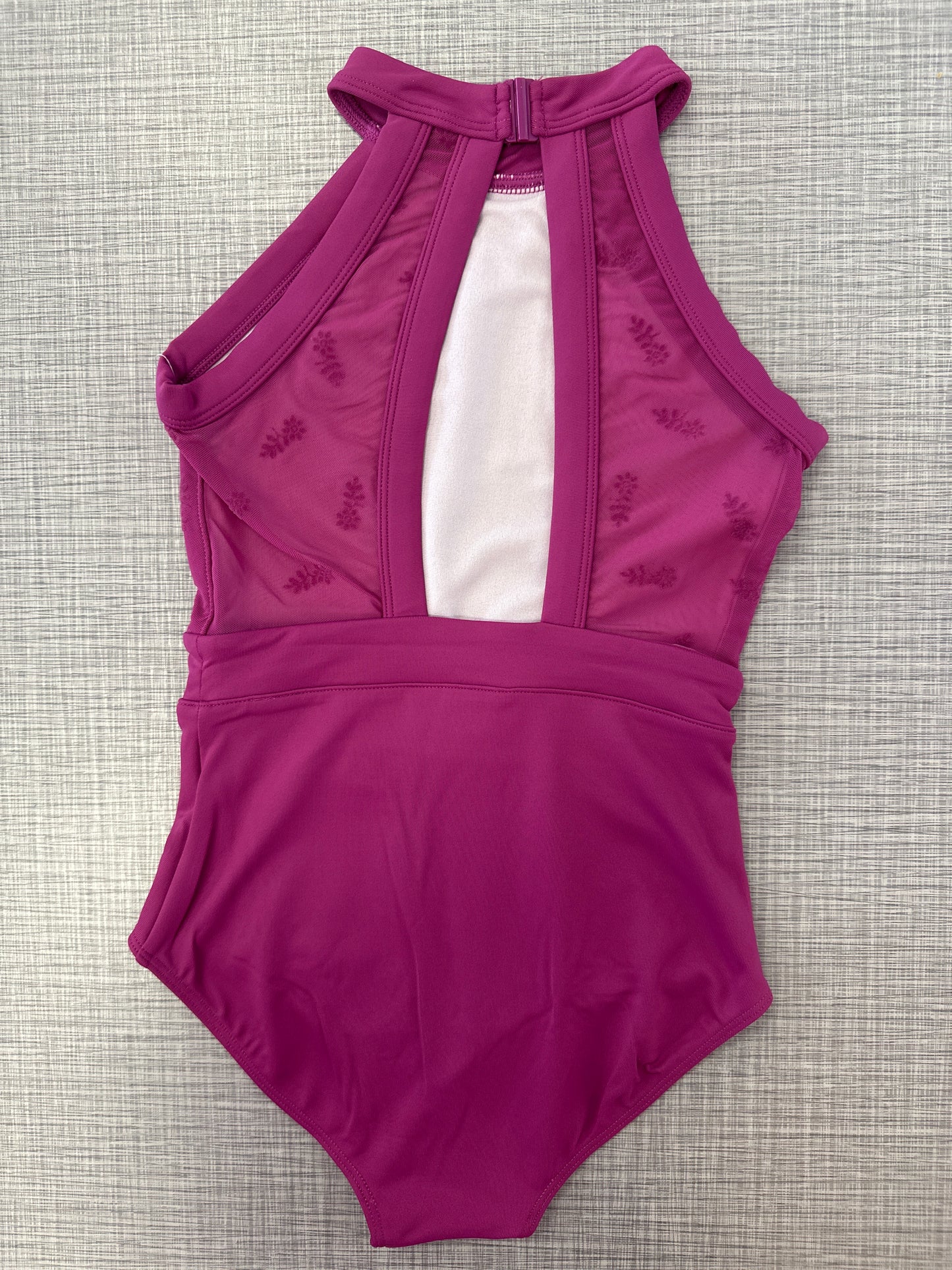 Flock Print Halter Leotard #40016