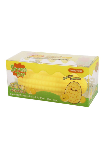 Yellow Corn Crunchy Bead Soft Slime Filled TPR Squishy