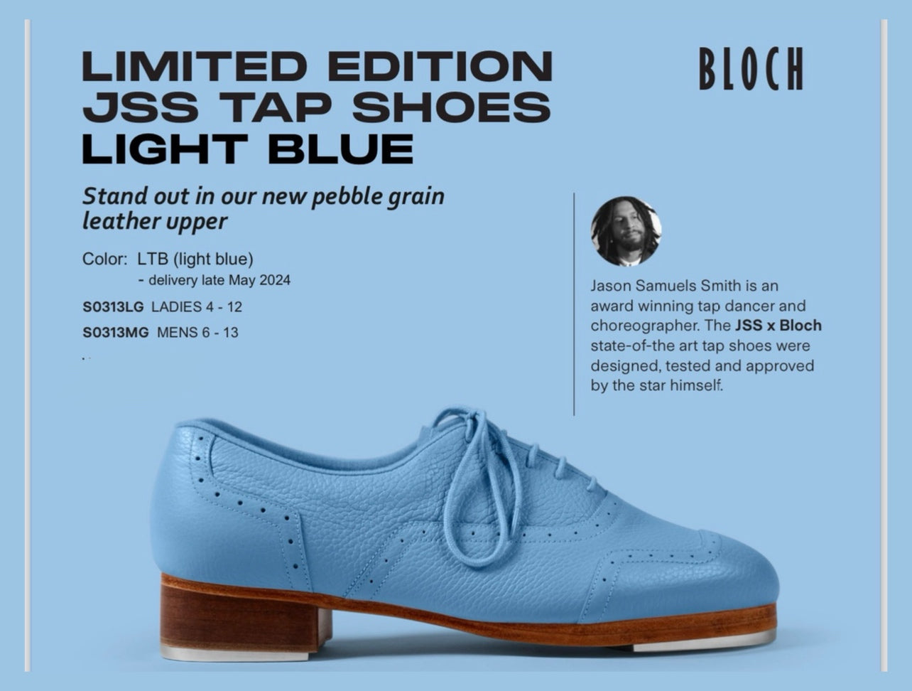 Light Blue Jason Samuels Smith Tap Shoes