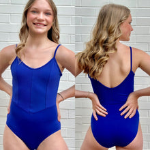 Load image into Gallery viewer, Chevron Ribbed Cami Leotard #M4043LM
