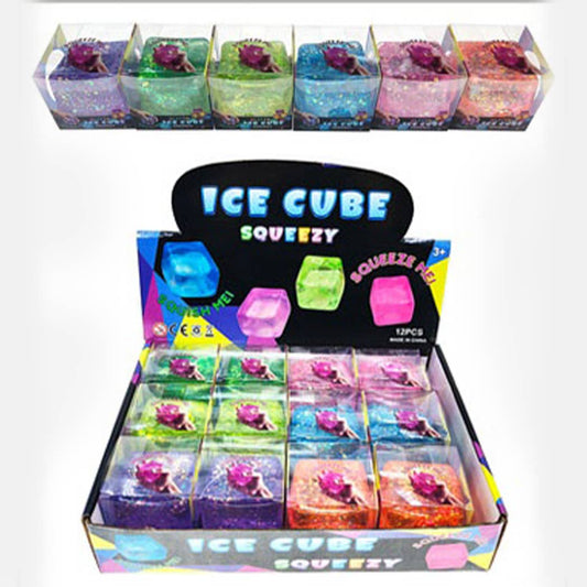 Squishy Glittered Ice Cube