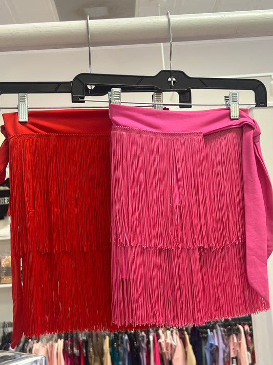 Child Fringe Wrap Ballroom Skirt
