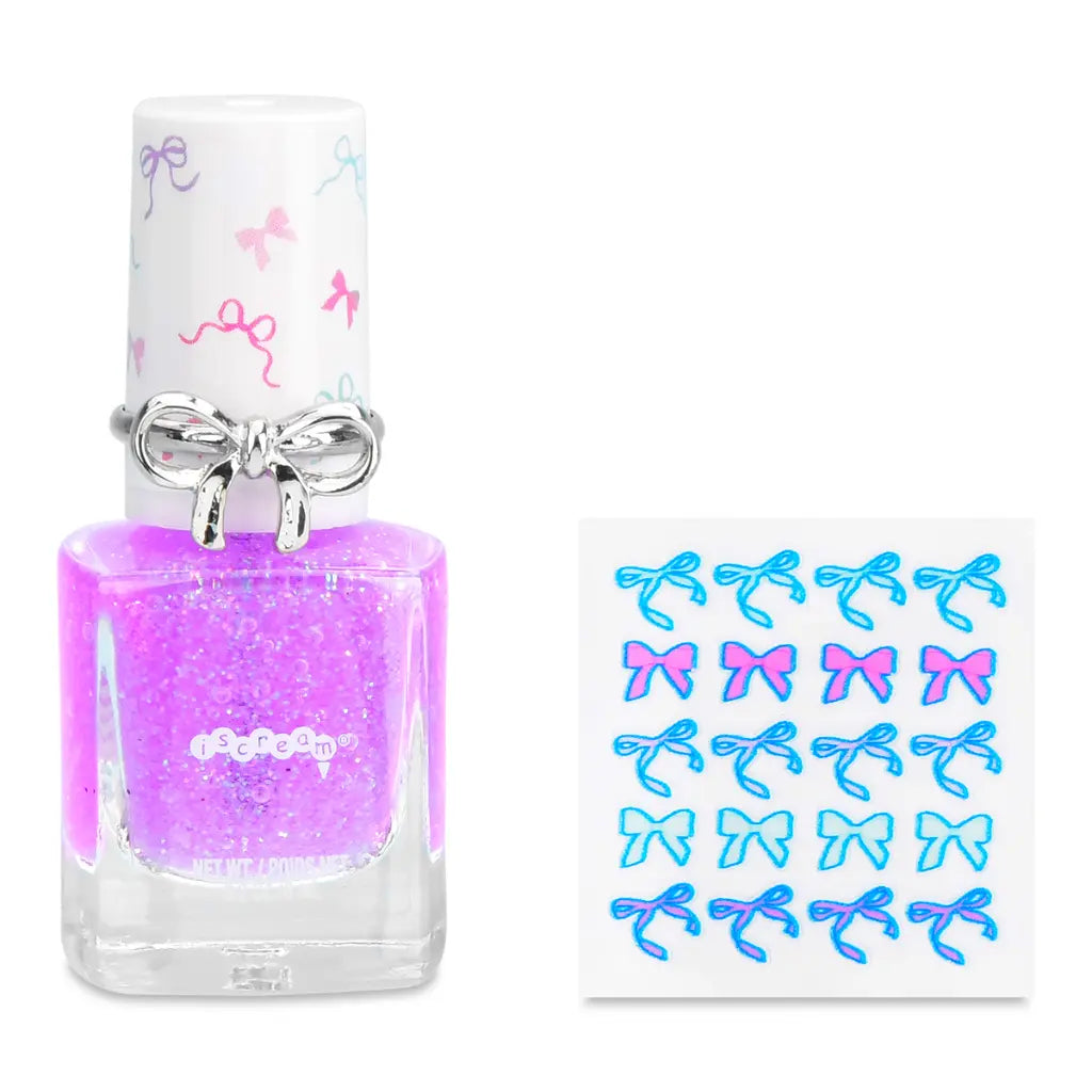 Fancy Bow Nail Polish Ring Set