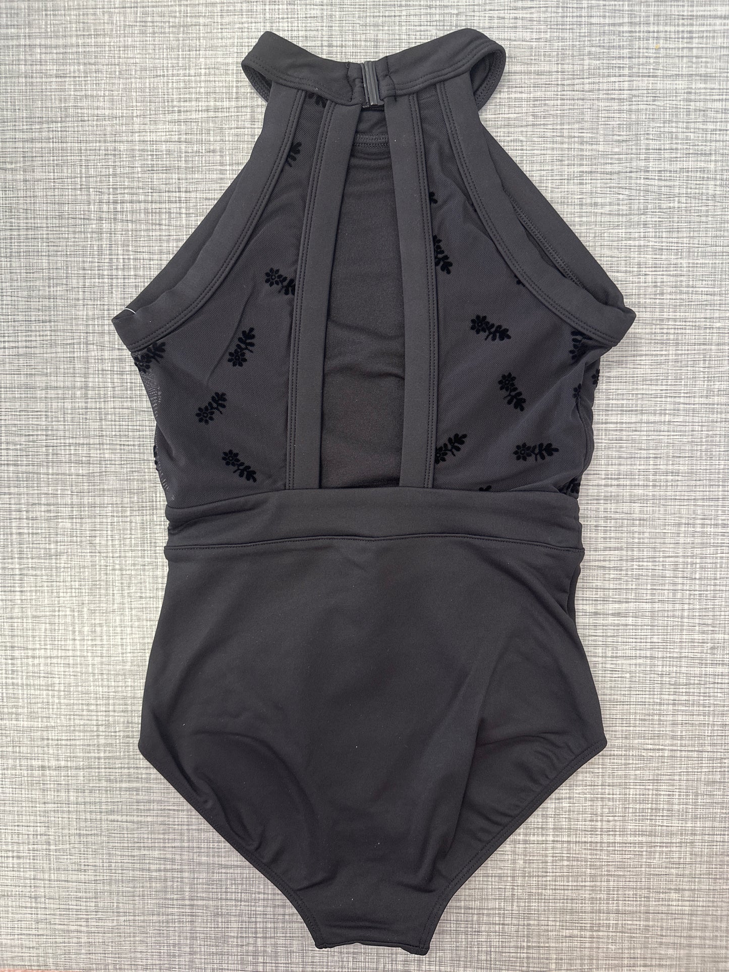 Flock Print Halter Leotard #40016