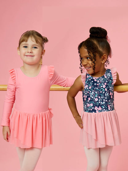 Girls Moonlit Meadow Flutter Sleeve Dance & Gymnastics Leotard