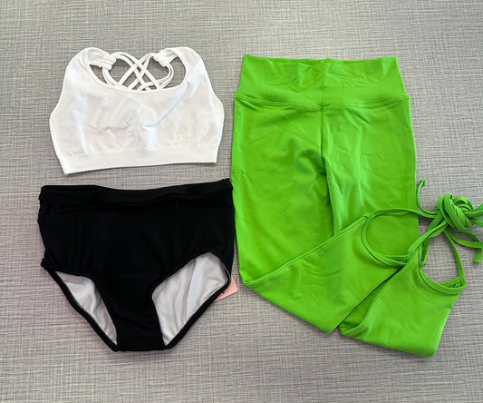 CY 3pc White/Blk/Lime Set