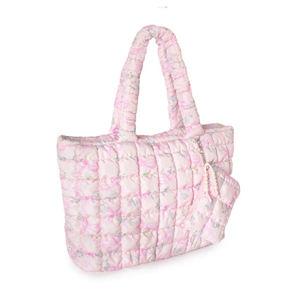 Quilted Scrunchies Ditzy Floral Printed Large Tote Bag