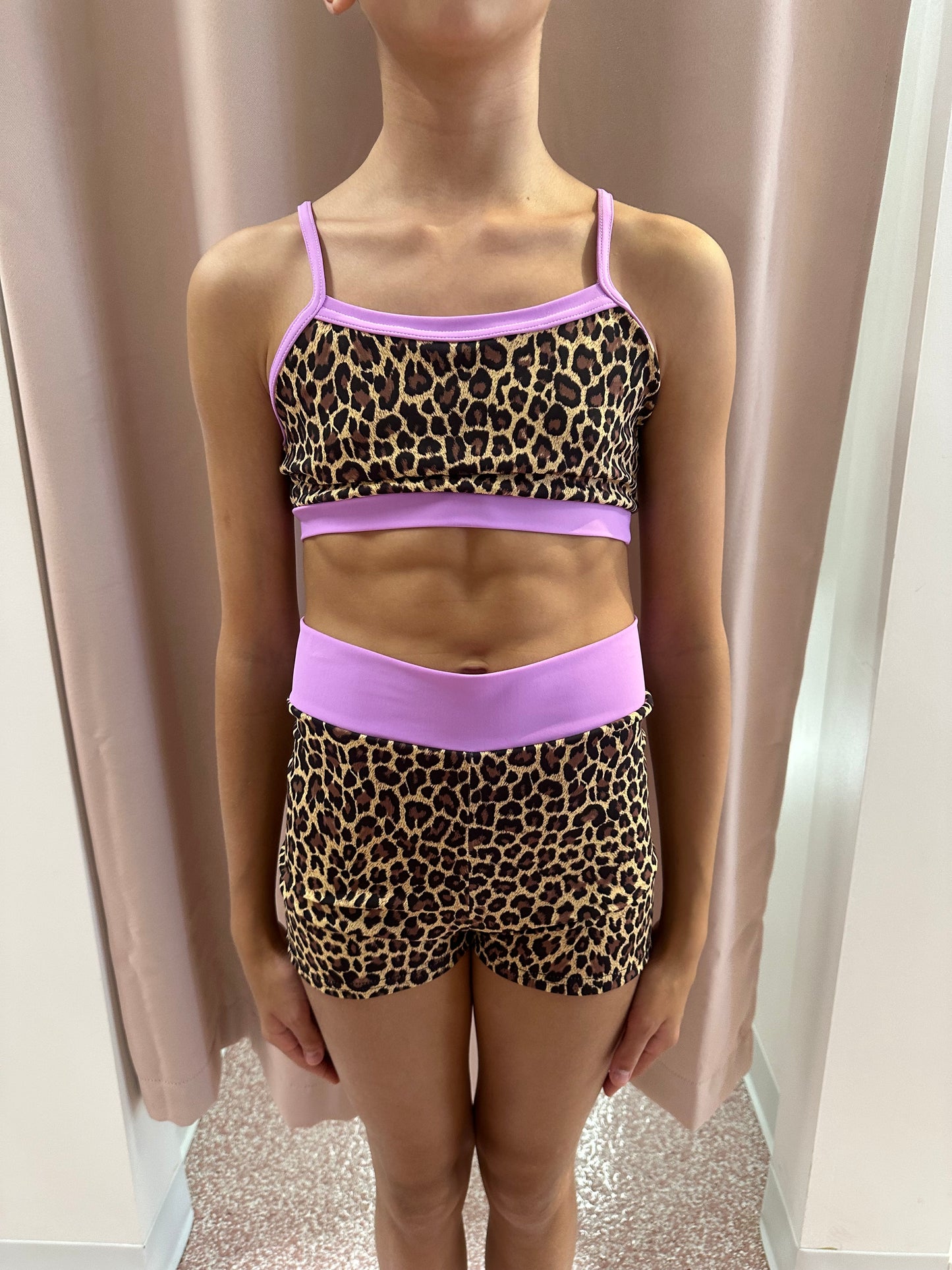 Lilac Cheetah Short Set