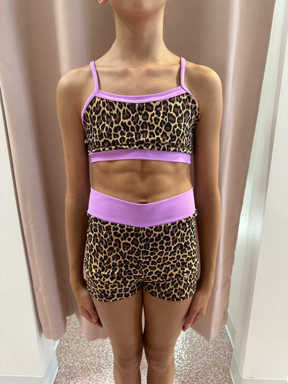 Lilac Cheetah Short Set