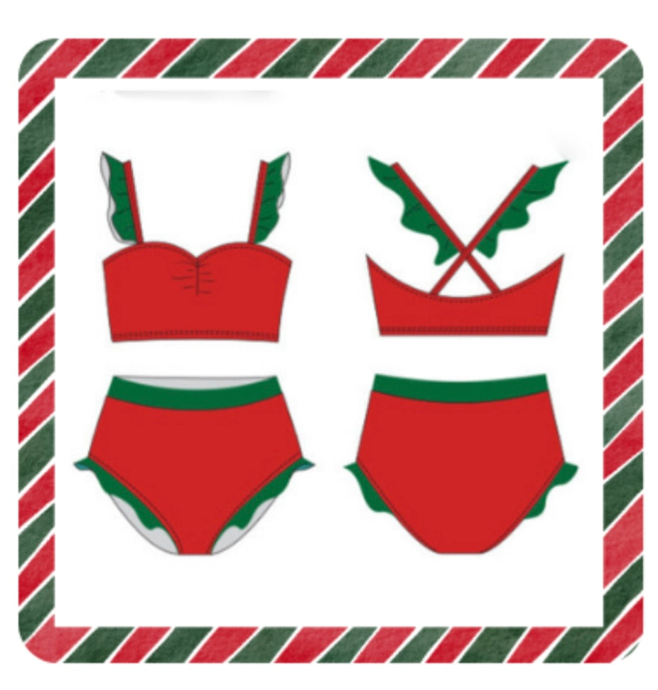 Holiday Ruffle Brief Set 12-14