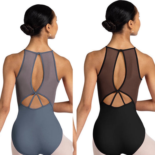 High Neck Open Back Detail Leotard #3317B