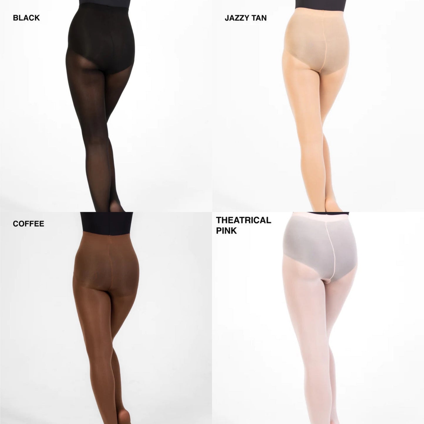 Body Wrappers Totalstretch Knit Waist Footed Tights # C80-A80