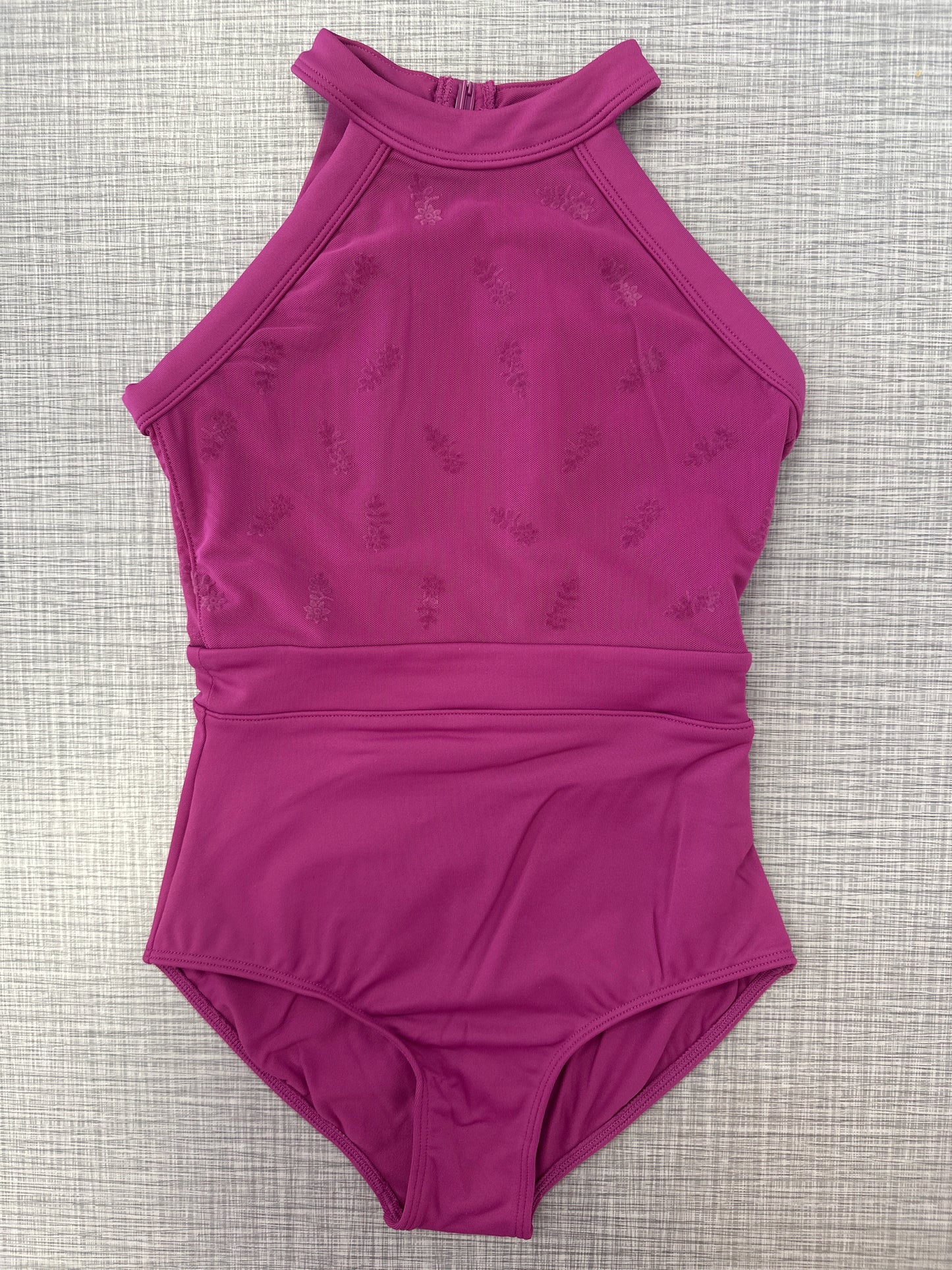 Flock Print Halter Leotard #40016