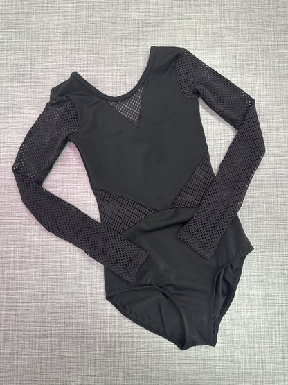 Demi Small Mesh Long Sleeve Leotard