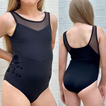 Load image into Gallery viewer, Mesh Overlay Tank Scoop Back Leotard #CL0535
