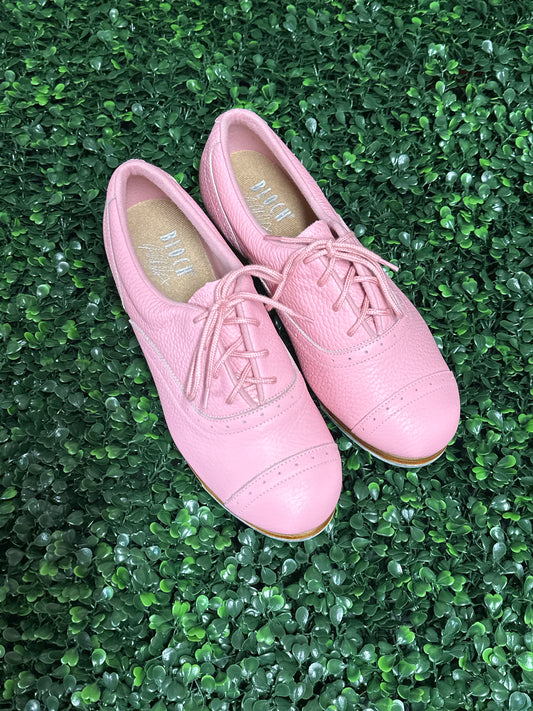 Ladies Jason Samuels Smith Pink Pebble Leather Tap Shoes