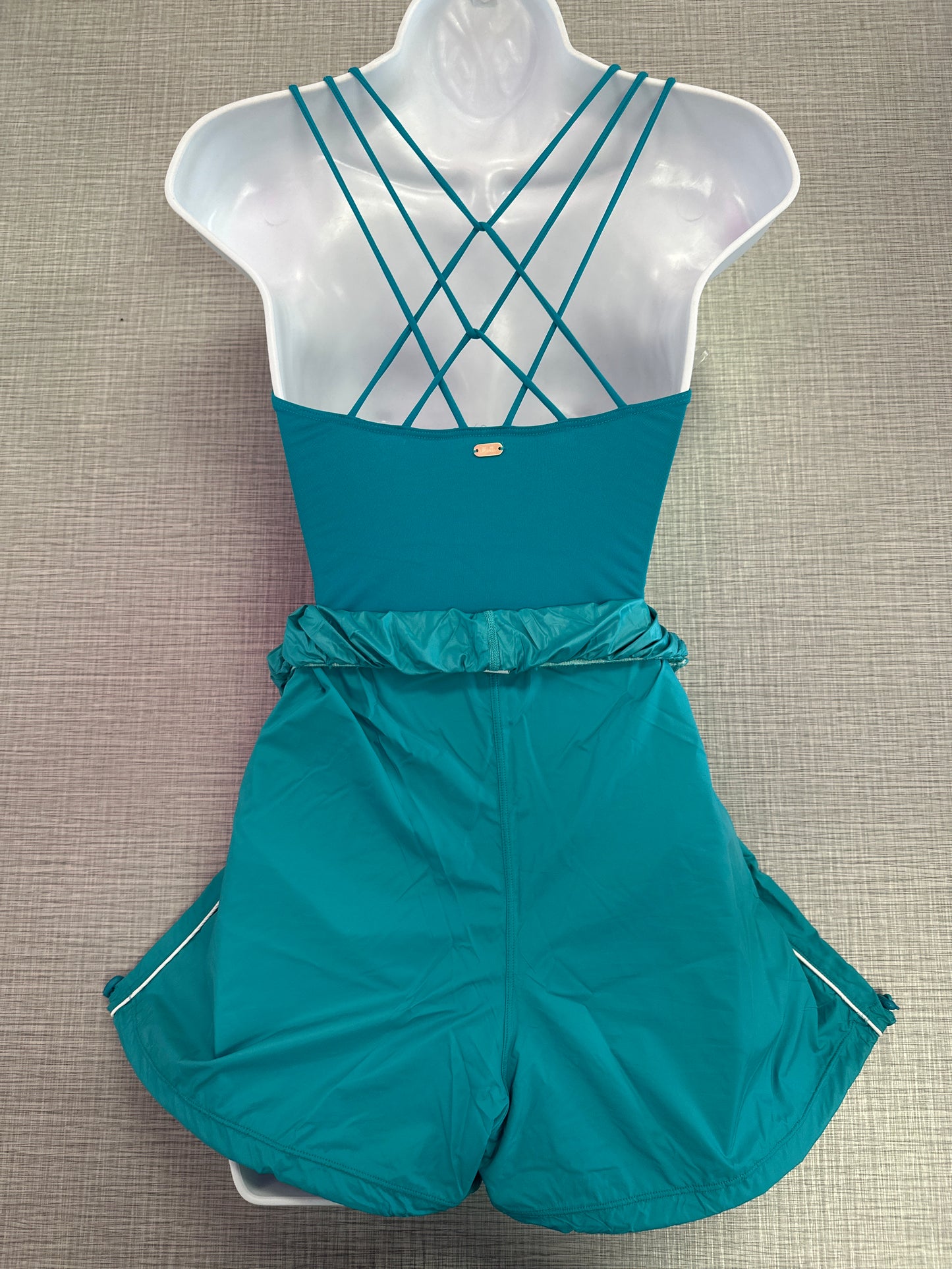 Celeste Cross Back Printed Leotard & Short Set