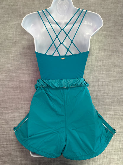 Celeste Cross Back Printed Leotard & Short Set