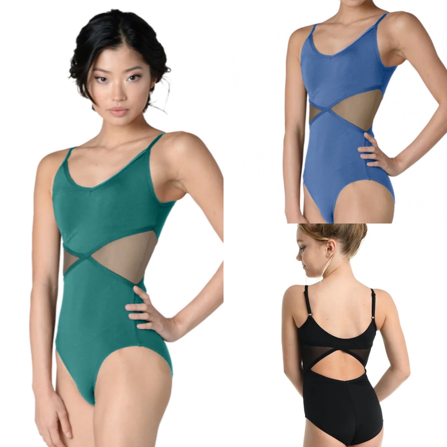 Mesh Inserts Camisole Leotard #21100