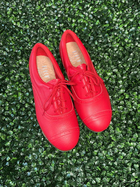Jason Samuel Smith Red Pebble Leather Tap Shoes