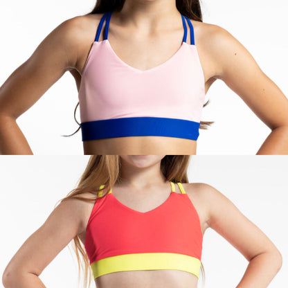 Color Block Criss Cross Top (Matching Fame Shorts Sold Separately)