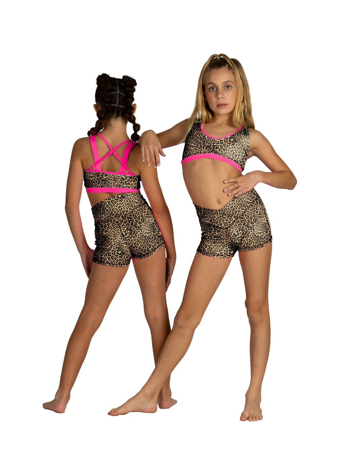 Cheetah Criss Cross & V-Cation Short Set