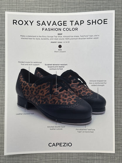 PRE ORDER: Limited Edition Leopard Savage Roxy Tap Shoes