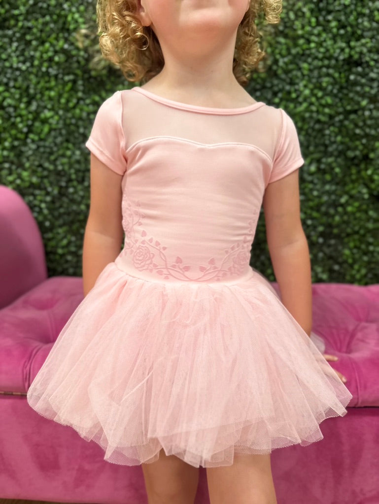 6-7 Lilac Sweetheart Cap Sleeve Wrap Back Tutu Leotard