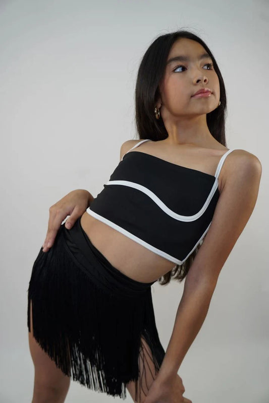 Child Fringe Wrap Ballroom Skirt